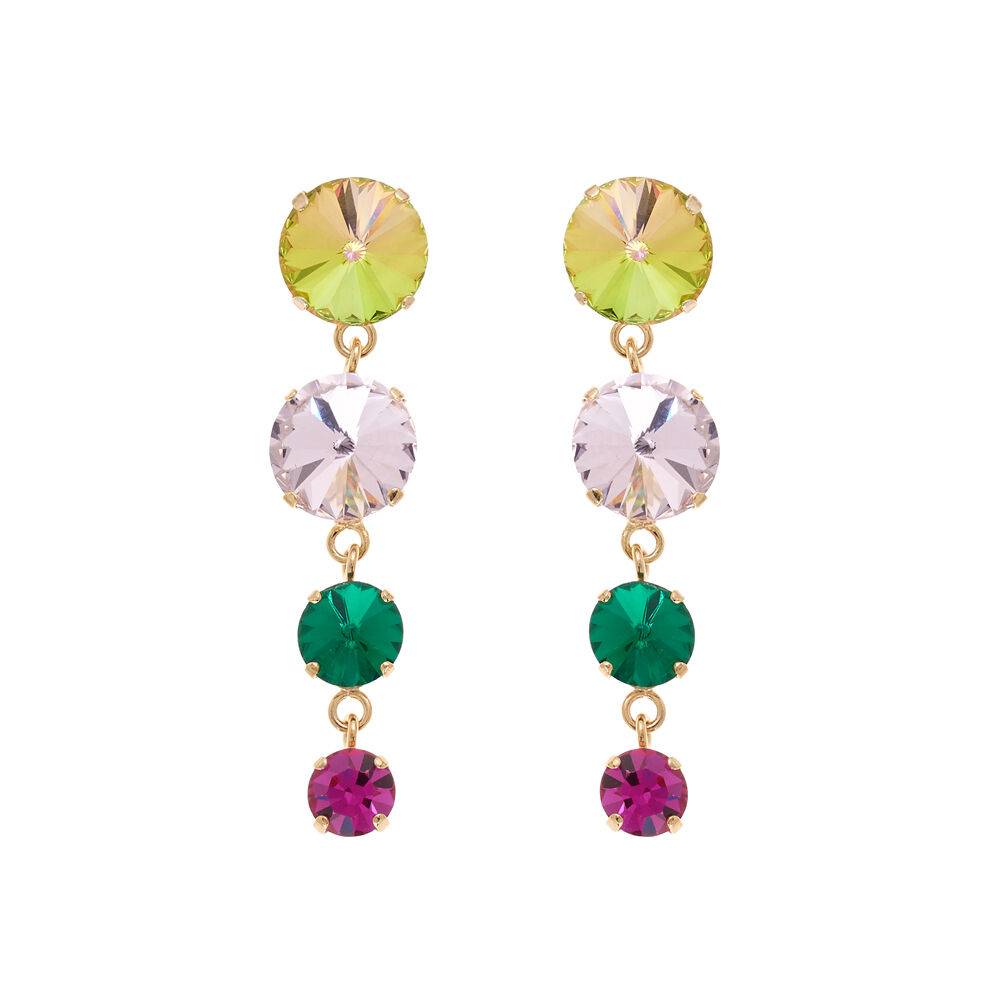 Ottaviani Orecchini dorati con cristalli