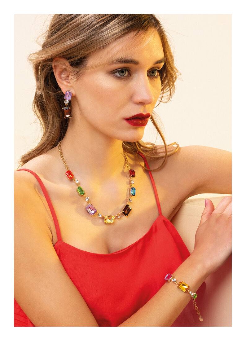 Ottaviani Orecchini Dorati Con Cristalli