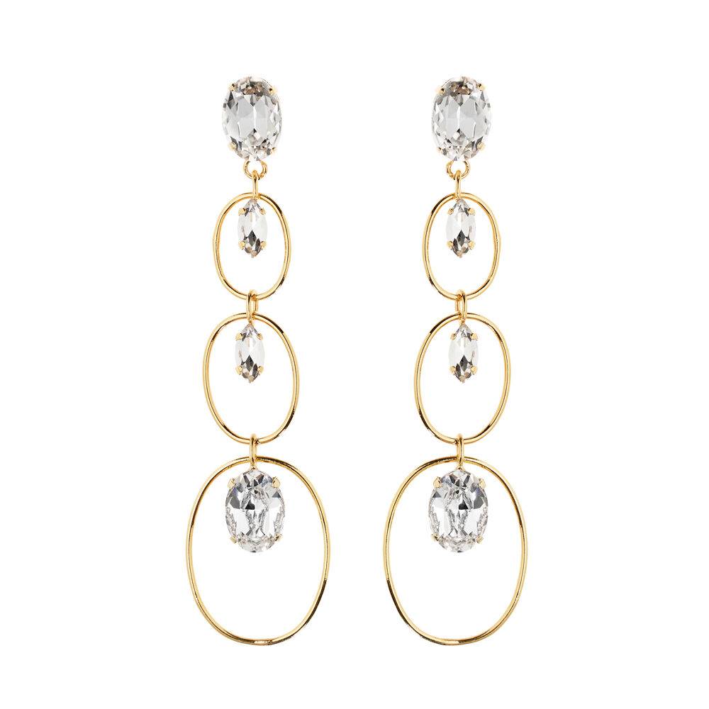 Ottaviani Orecchini dorati con cristalli