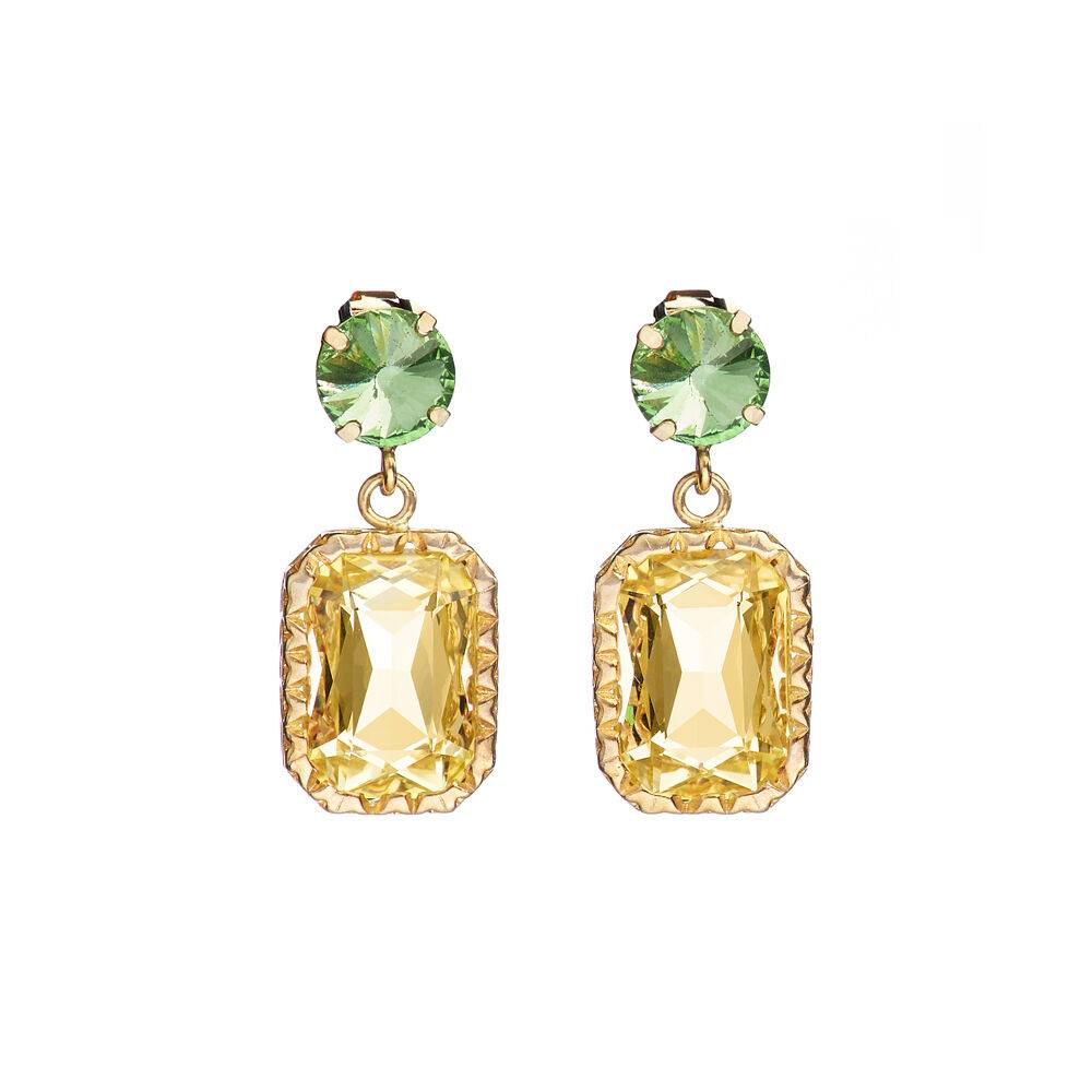 Ottaviani Orecchini dorati con cristalli e strass