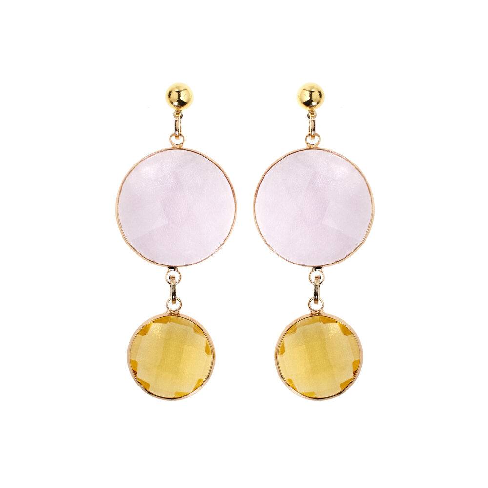 Ottaviani Orecchini dorati con cristalli