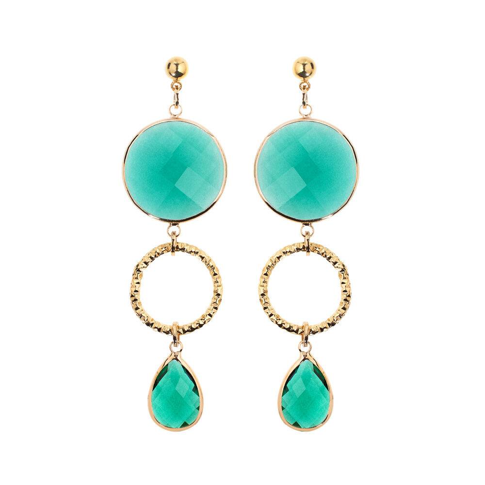 Ottaviani Orecchini dorati con cristalli