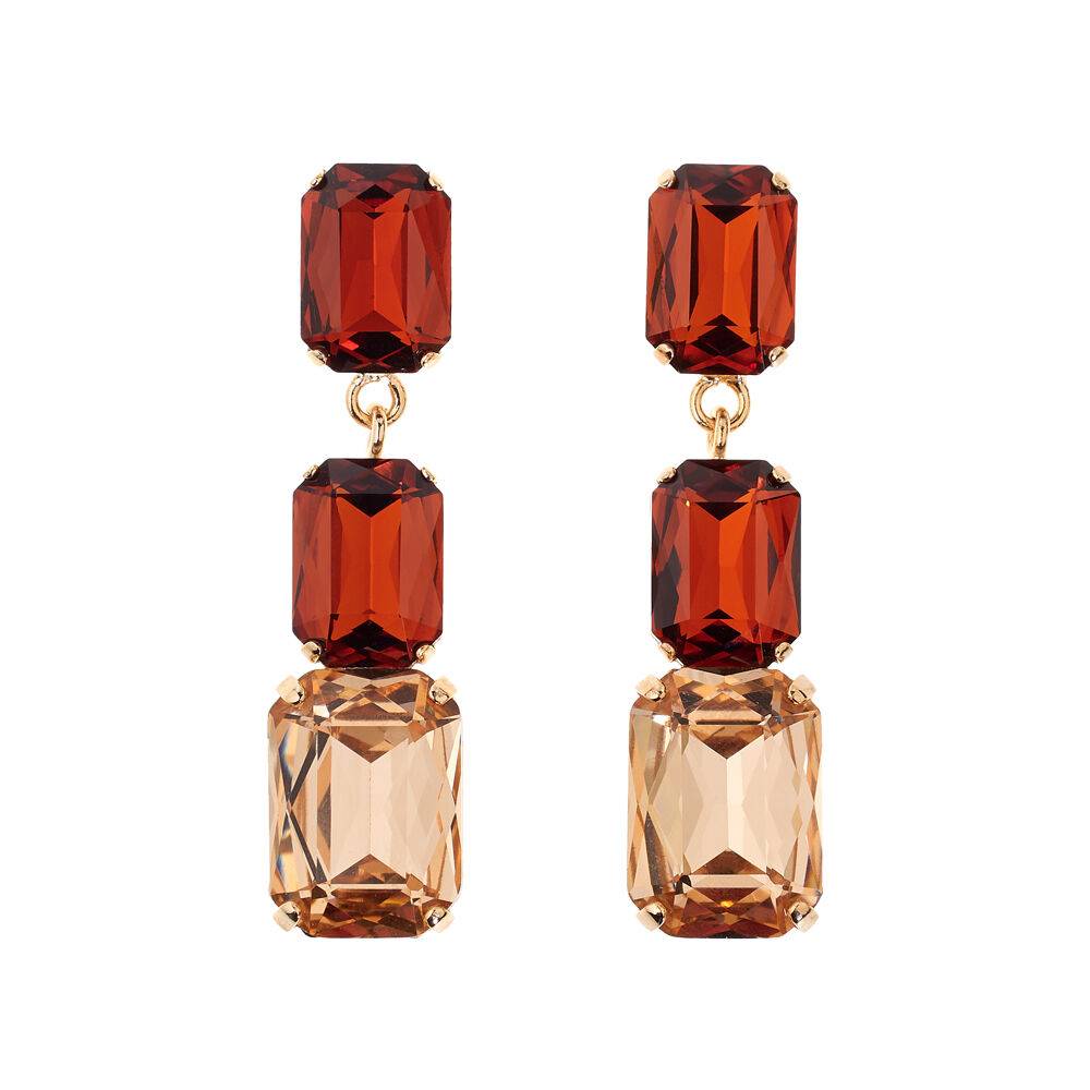 Ottaviani Orecchini dorati con cristalli