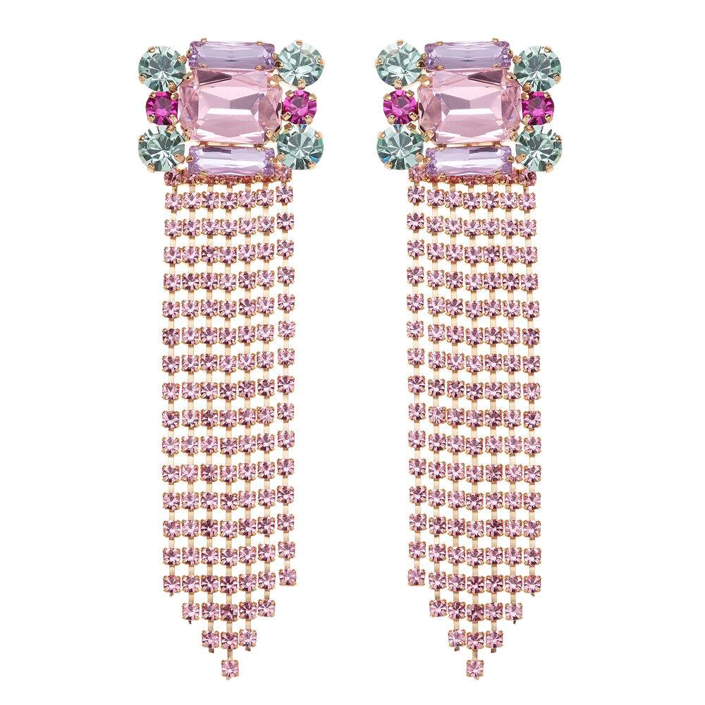 Ottaviani Orecchini dorati con cristalli