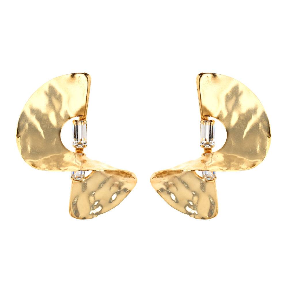 Ottaviani Orecchini dorati con cristalli