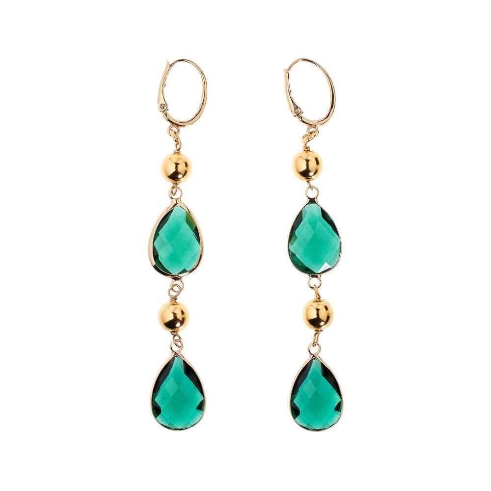 Ottaviani Orecchini dorati con cristalli