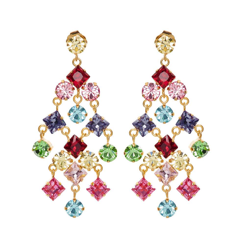 Ottaviani Orecchini dorati con cristalli