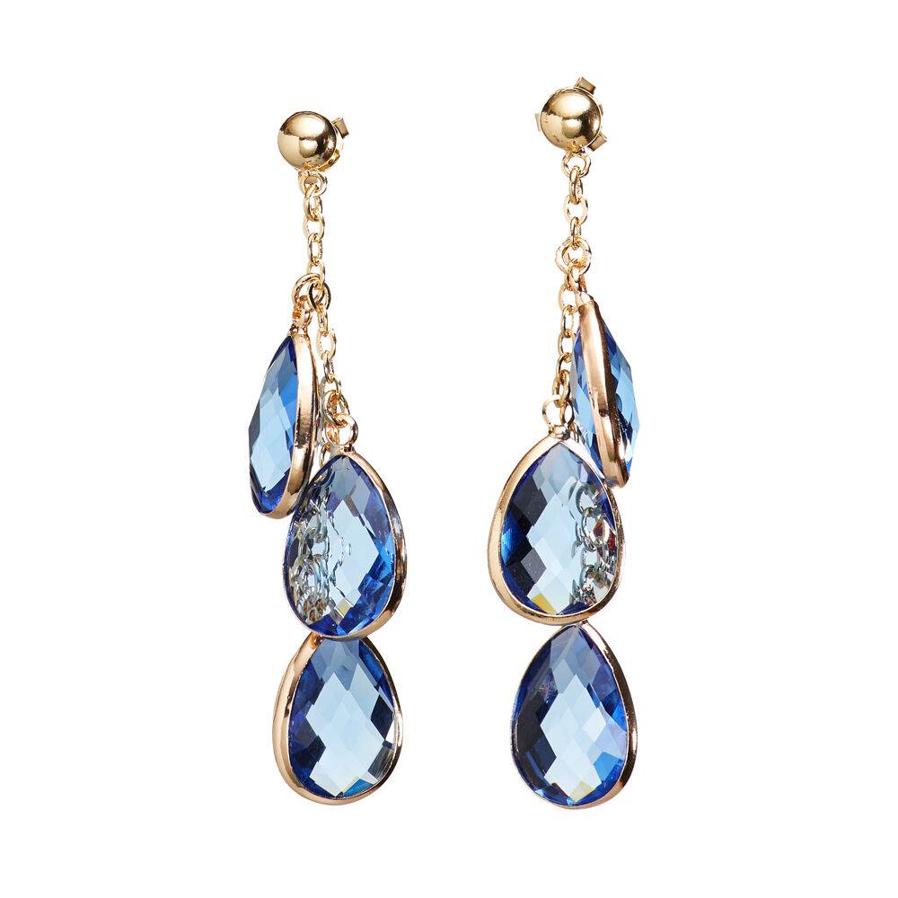 Ottaviani Orecchini dorati con cristalli