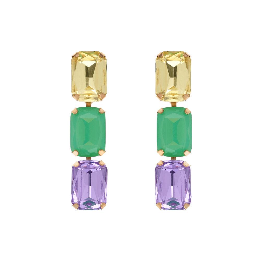 Ottaviani Orecchini dorati con cristalli