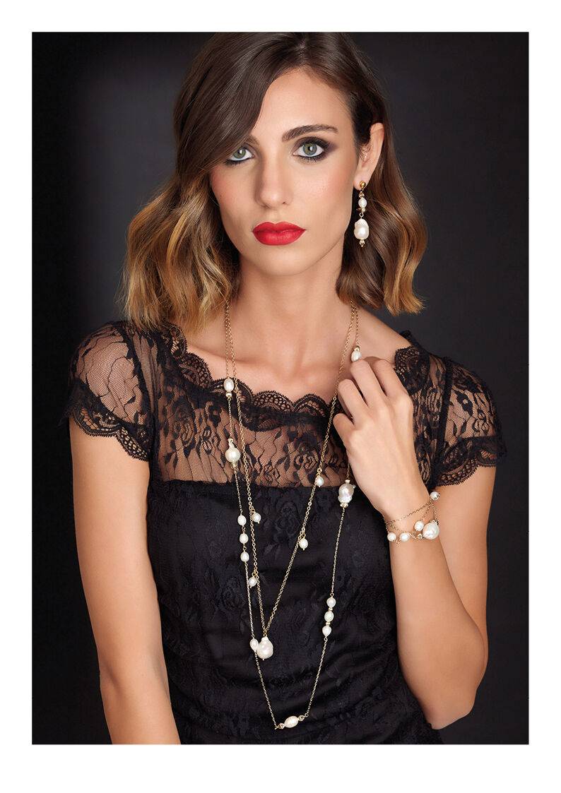 Ottaviani Orecchini Dorati Con Perle