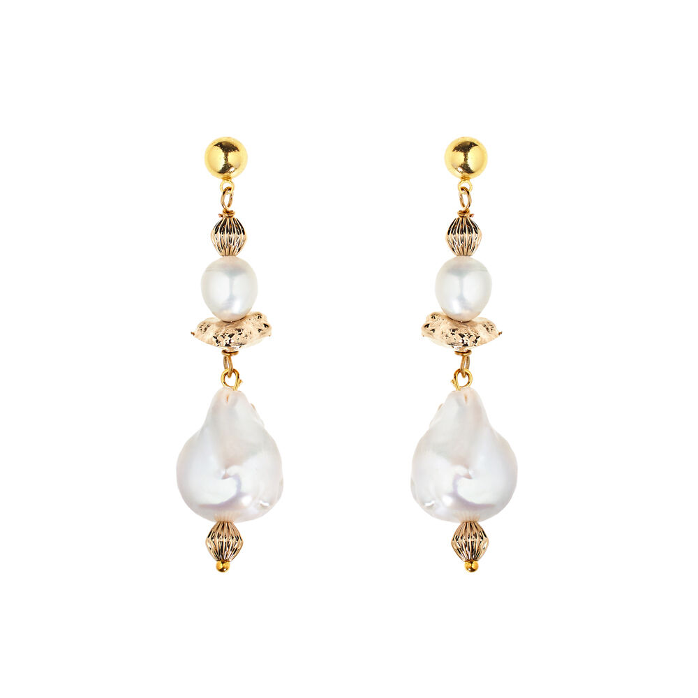 Ottaviani Orecchini dorati con perle