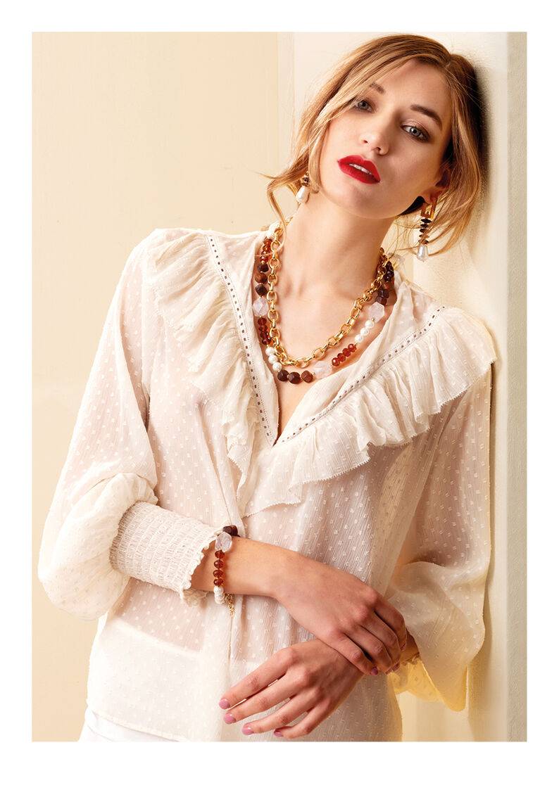 Ottaviani Orecchini Dorati Con Perline E Perle