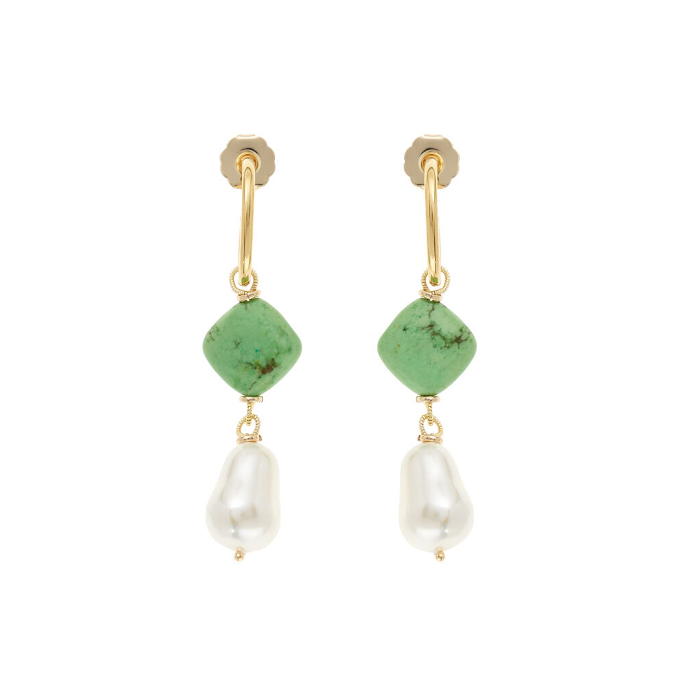 Ottaviani Orecchini dorati con perline e perle