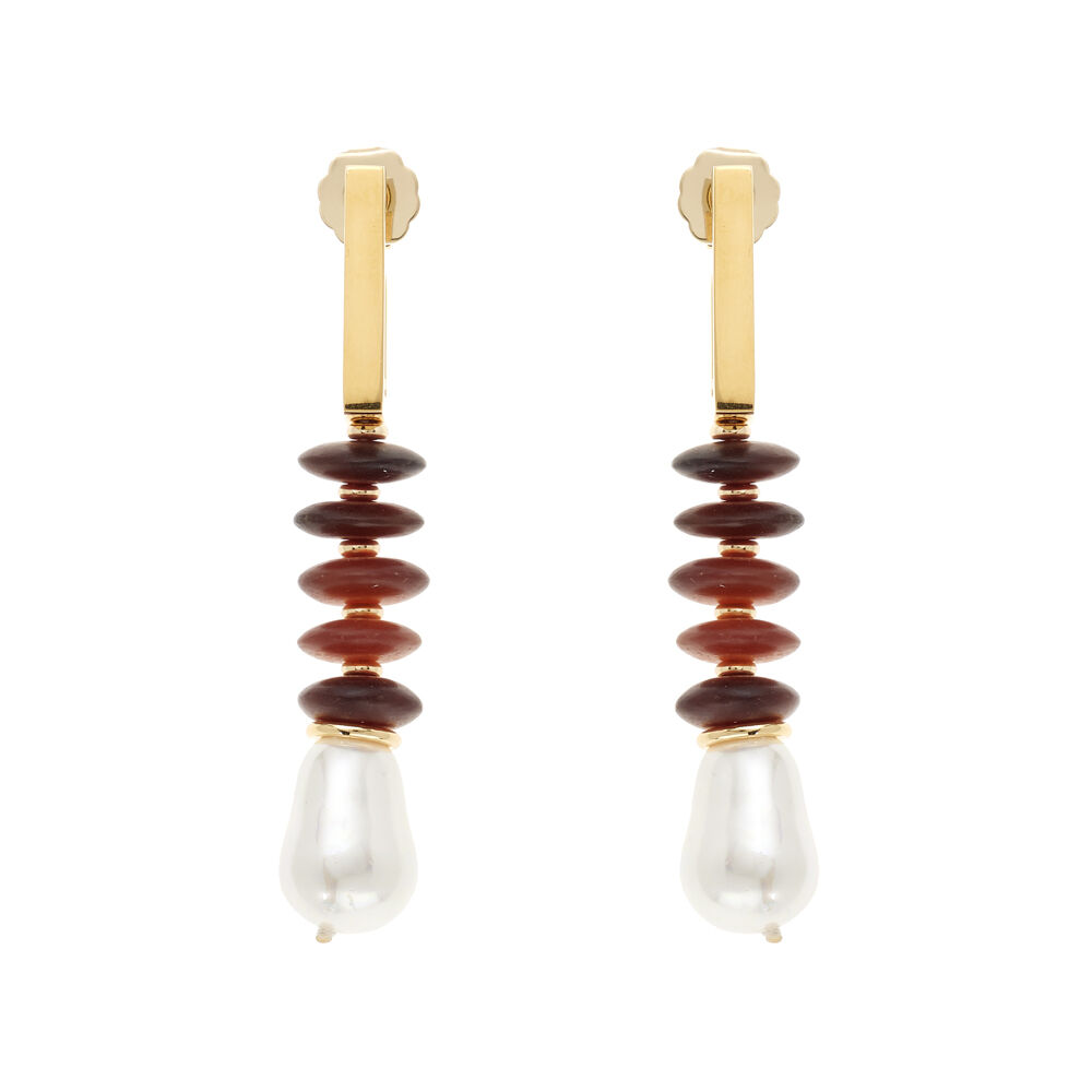 Ottaviani Orecchini dorati con perline e perle