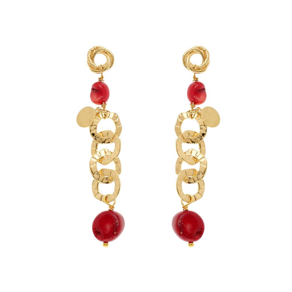 Ottaviani Orecchini dorati con resine