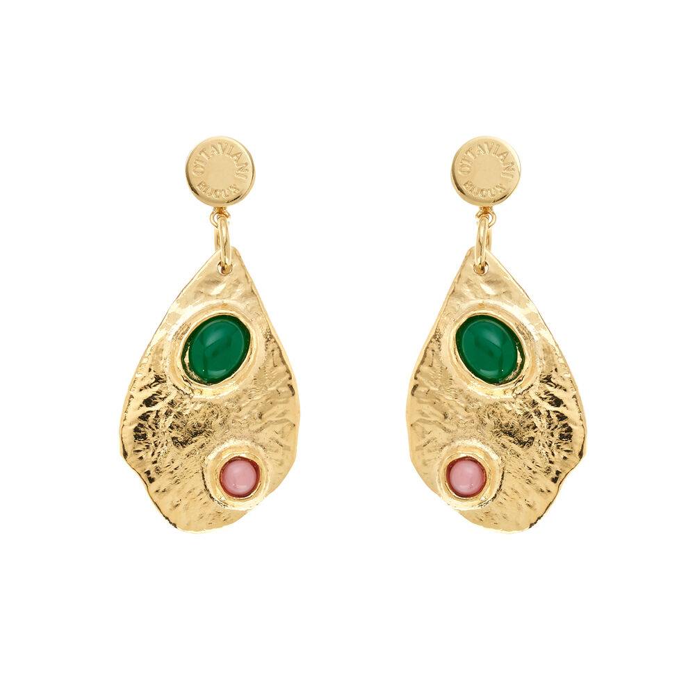 Ottaviani Orecchini dorati con resine