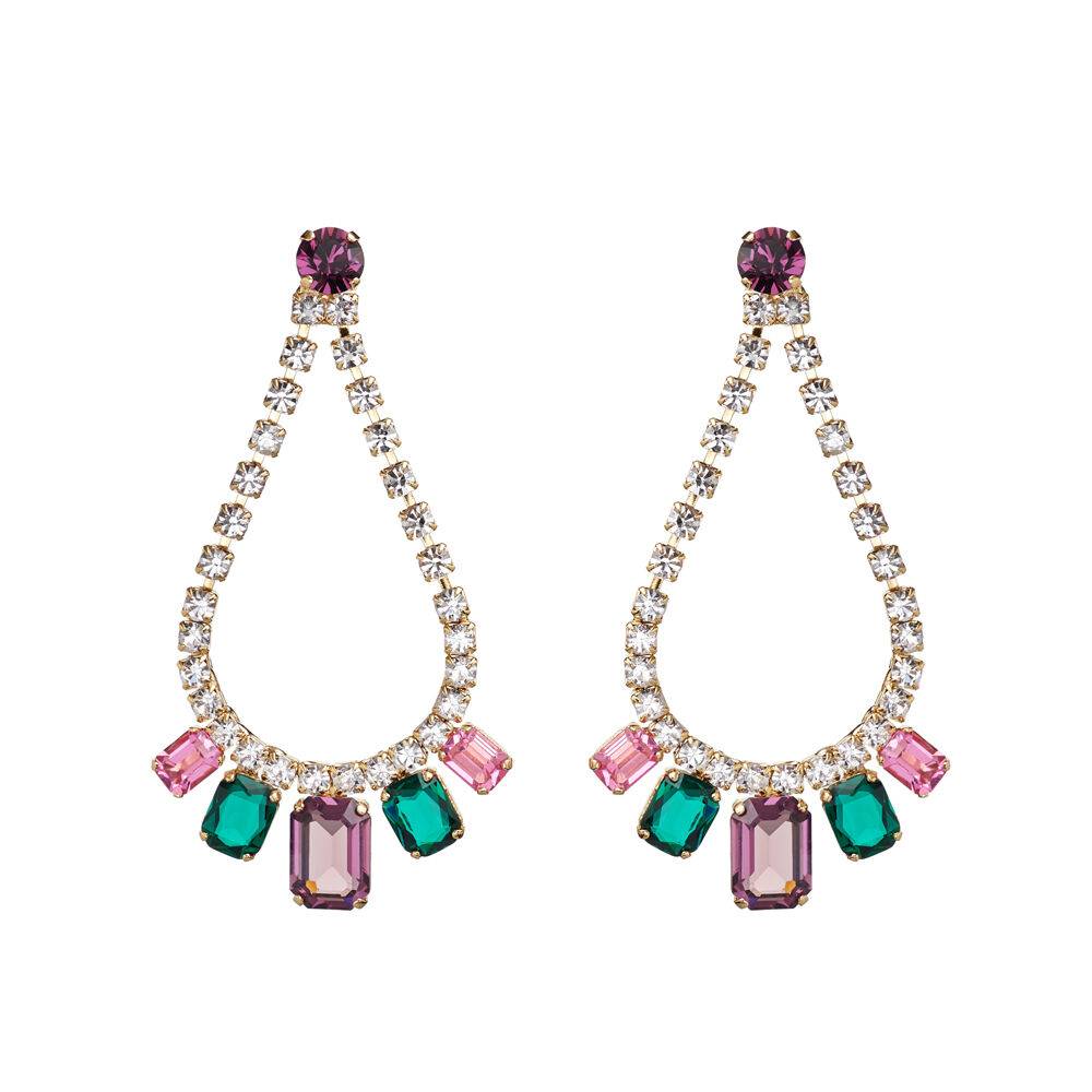 Ottaviani Orecchini dorati con strass