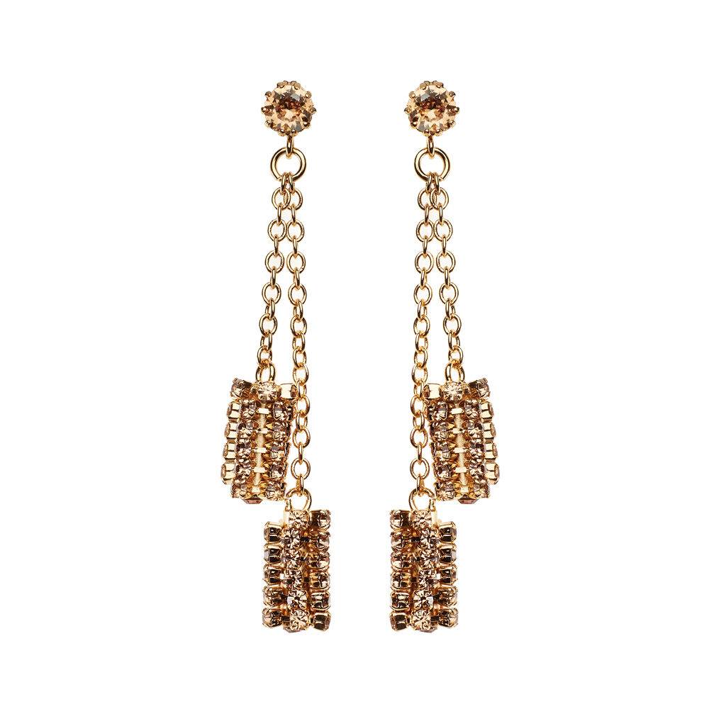 Ottaviani Orecchini dorati con strass