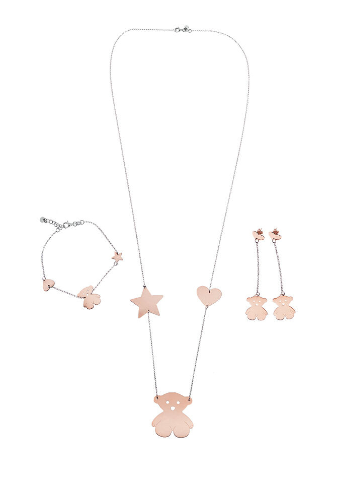 Ottaviani Orecchini In Argento Rodiato E Rose Gold