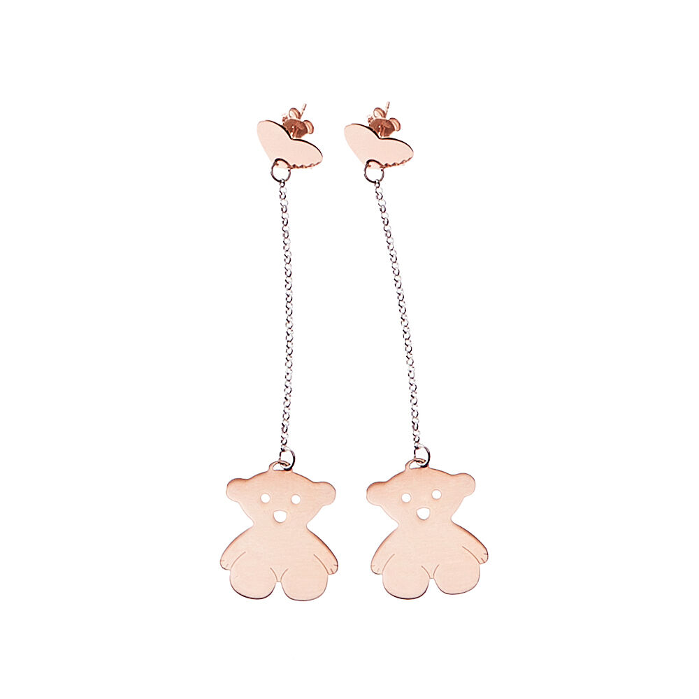 Ottaviani Orecchini in argento rodiato e rose gold