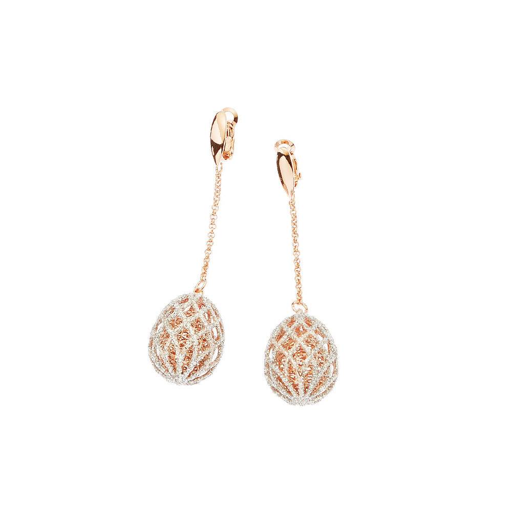 Ottaviani Orecchini in bronzo con glitter argento