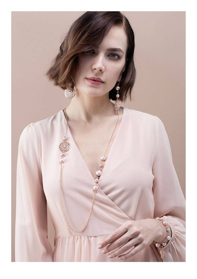 Ottaviani Orecchini In Bronzo Con Perle Bijoux