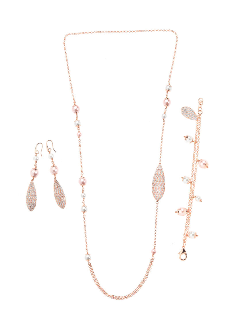 Ottaviani Orecchini In Bronzo Con Perle Bijoux