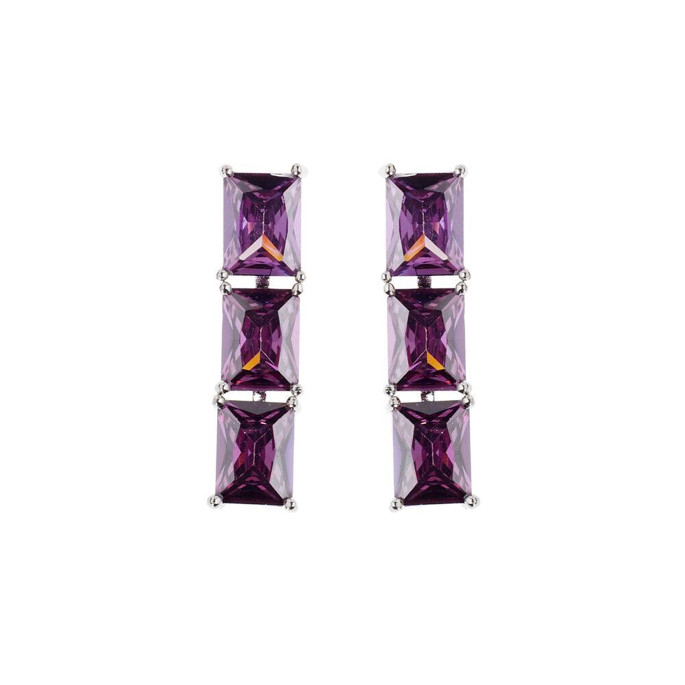 Ottaviani Orecchini rodiati con cubic zirconia