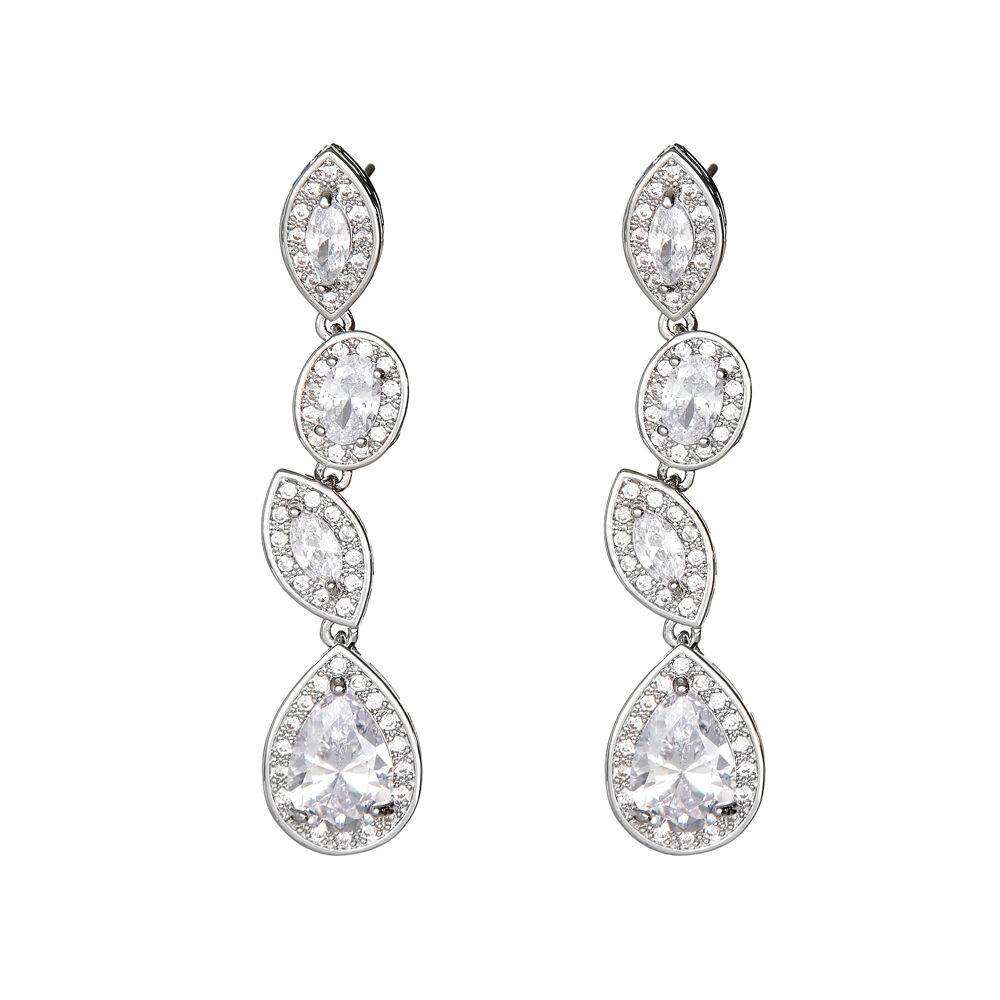 Ottaviani Orecchini rodiati con cubic zirconia