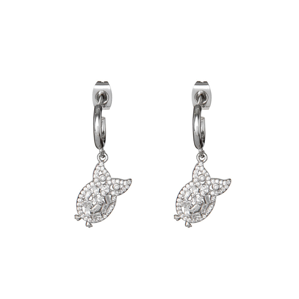 Ottaviani Orecchini rodiati con cubic zirconia