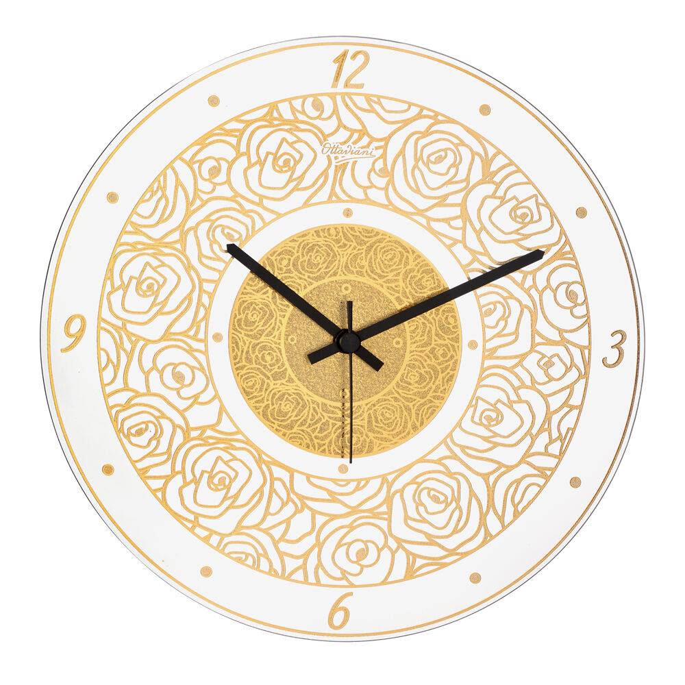 Ottaviani Orologio Da Parete "rose" C/f. Oro