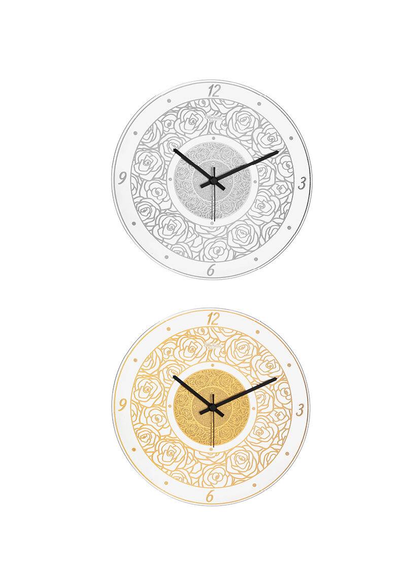 Ottaviani Orologio Da Parete "rose" C/f. Oro