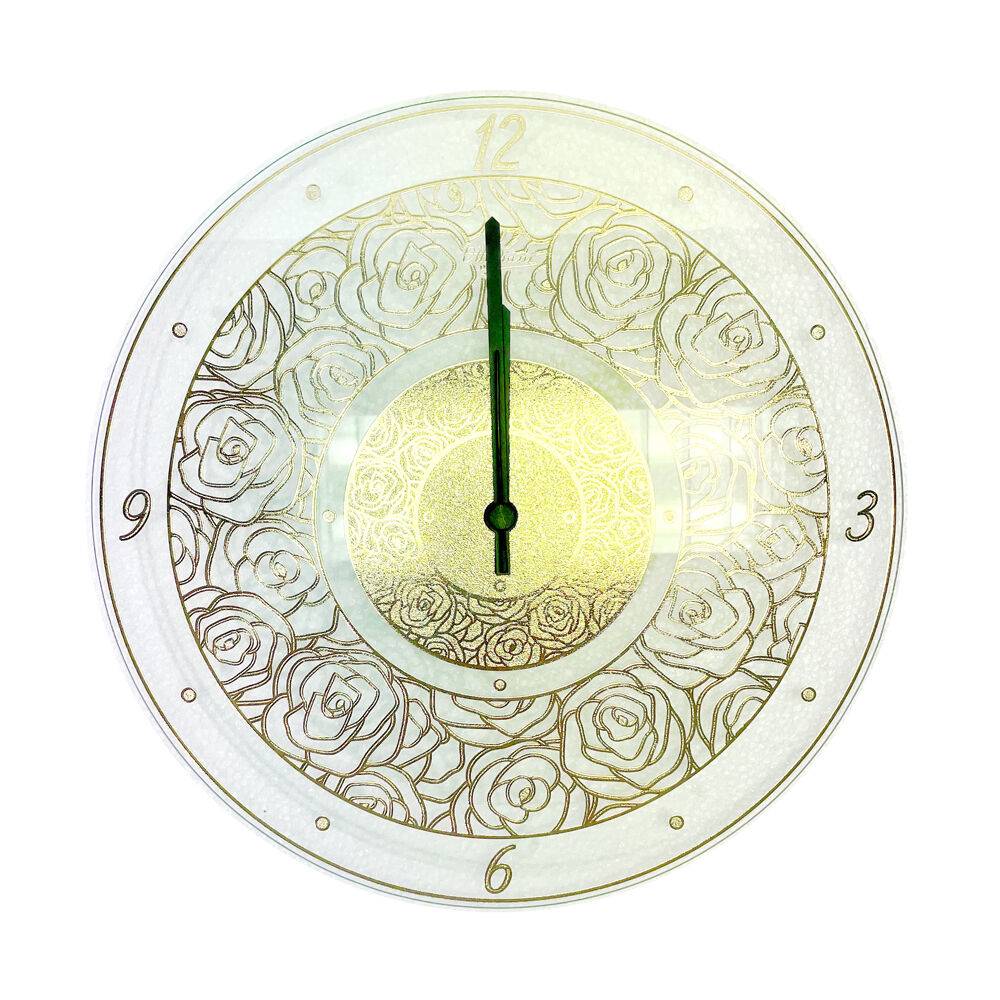 Ottaviani Orologio da parete "rose" c/f. oro