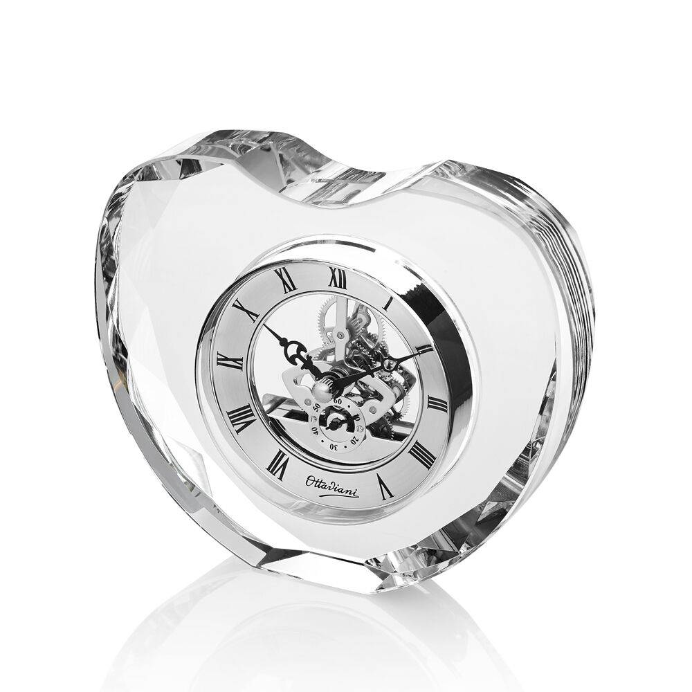 Ottaviani Orologio in cristallo cm.15x5x13