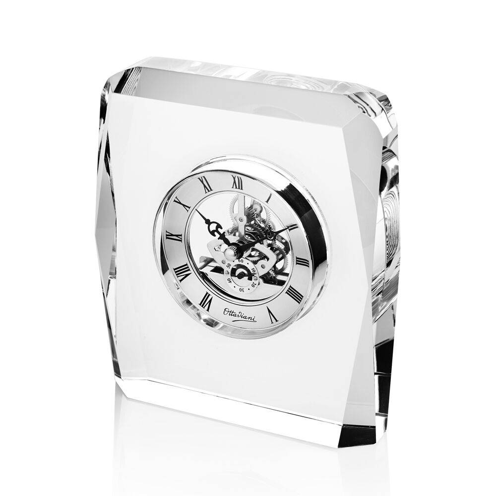 Ottaviani Orologio in cristallo cm.15x5x17