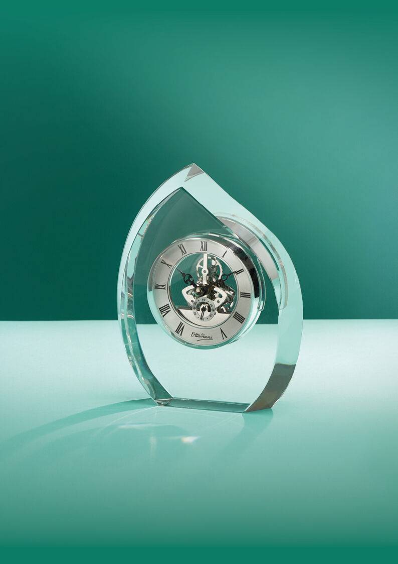 Ottaviani Orologio In Cristallo Cm.15x5x18,5