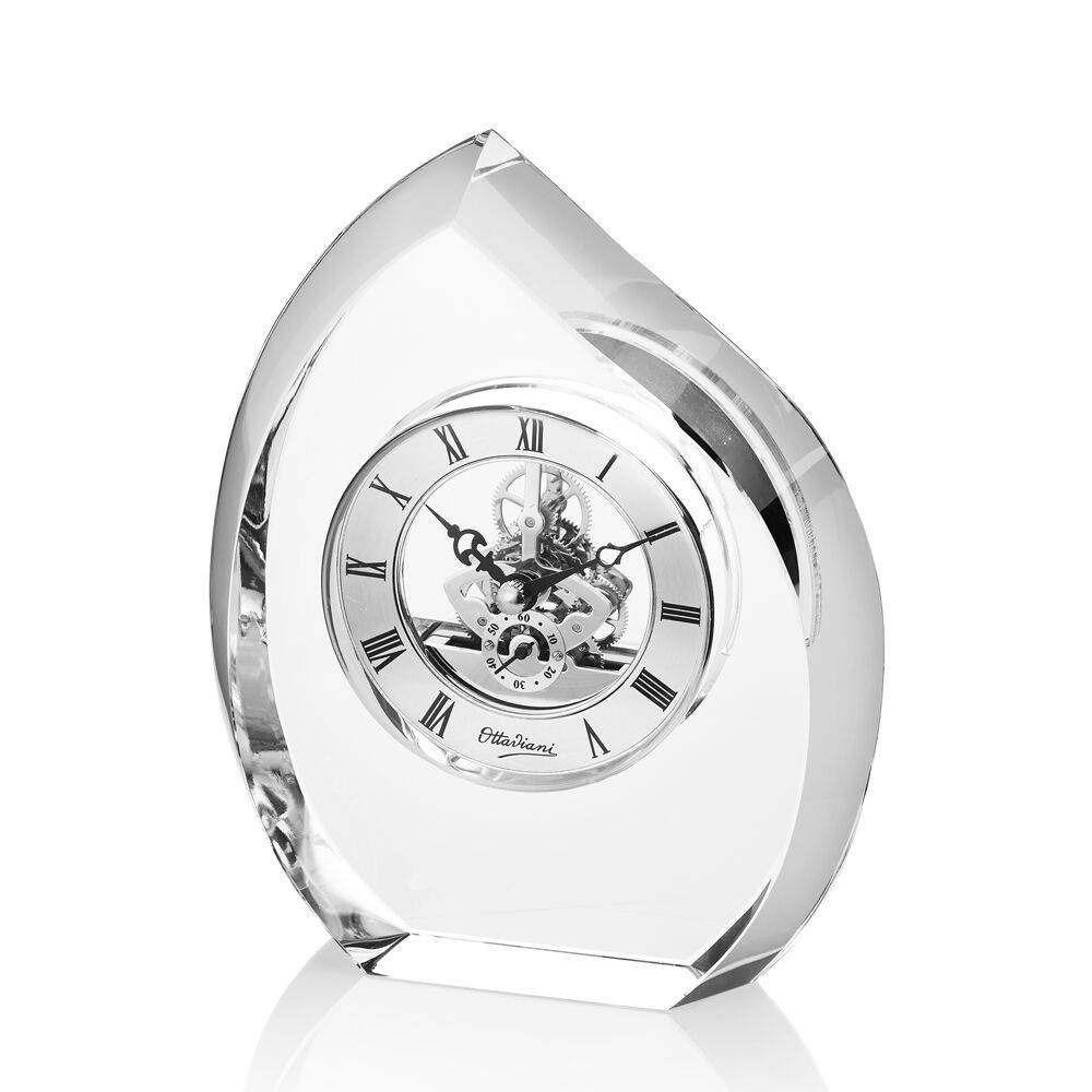 Ottaviani Orologio in cristallo cm.15x5x18,5