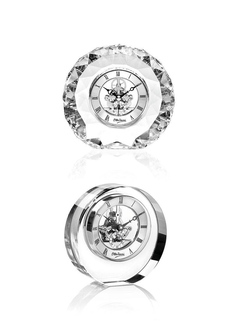 Ottaviani Orologio In Cristallo H. 15,5 Cm
