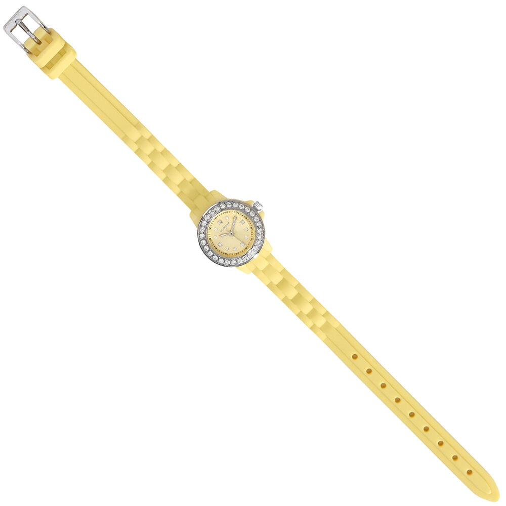 Ottaviani Orologio quarzo strass e silicone giallo
