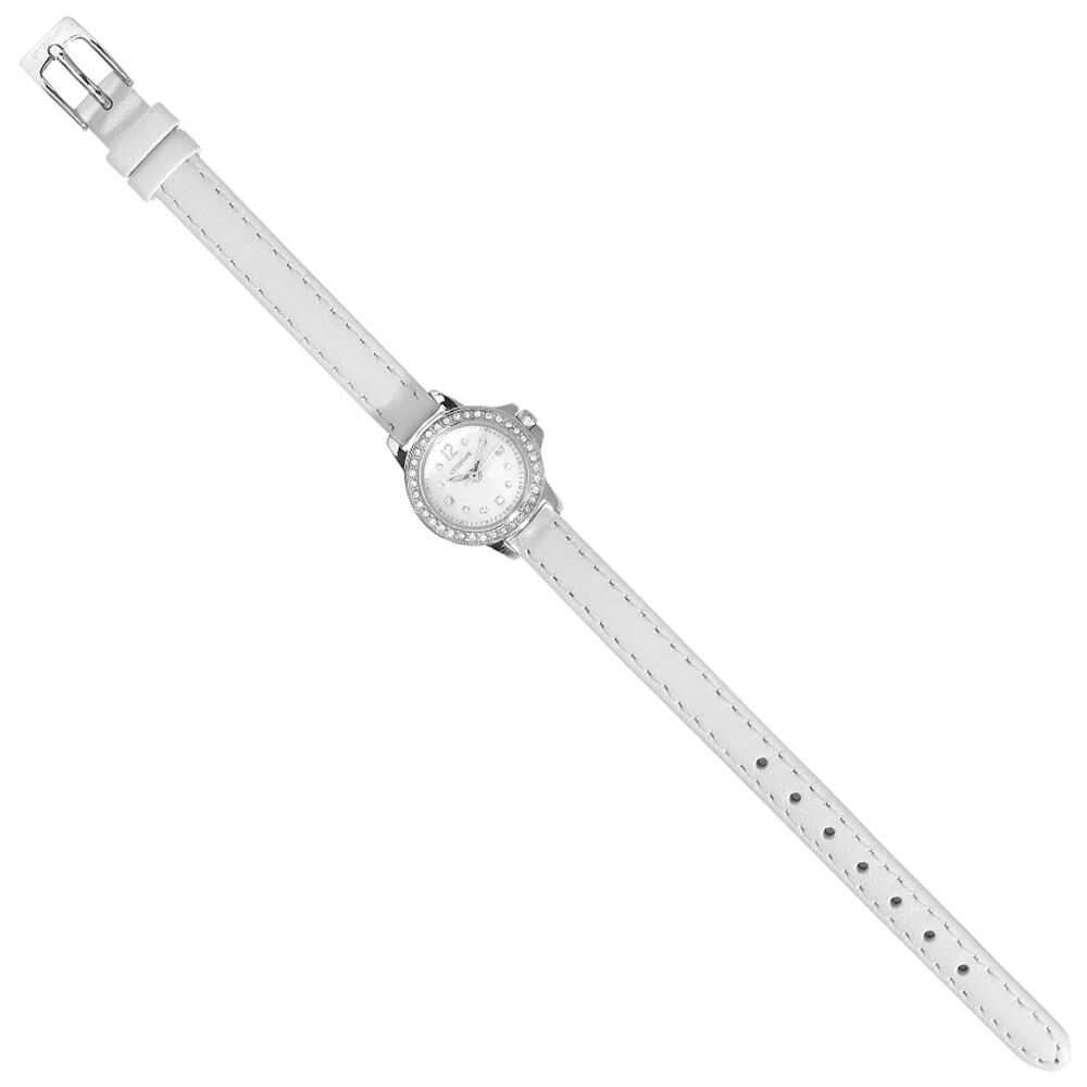 Ottaviani Orologio quarzo strass pelle bianca