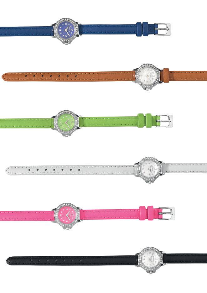 Ottaviani Orologio Quarzo Strass Pelle Cuoio