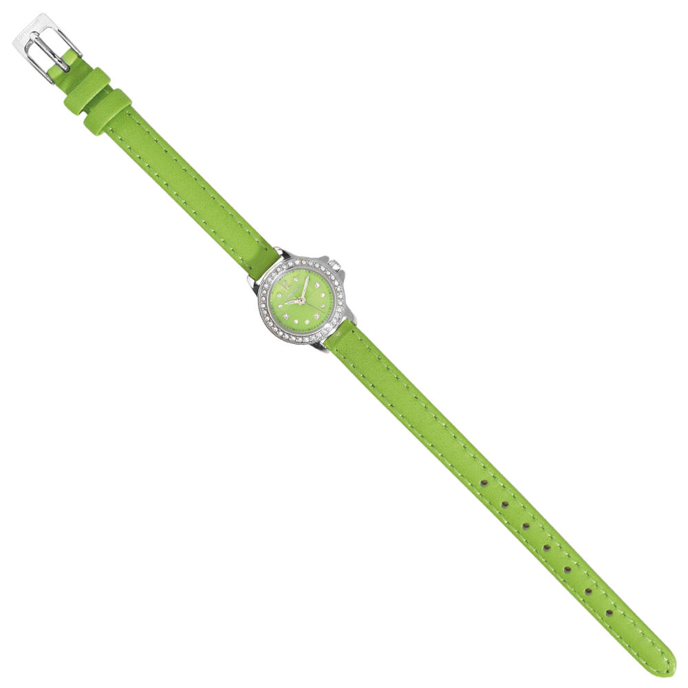 Ottaviani Orologio quarzo strass pelle verde