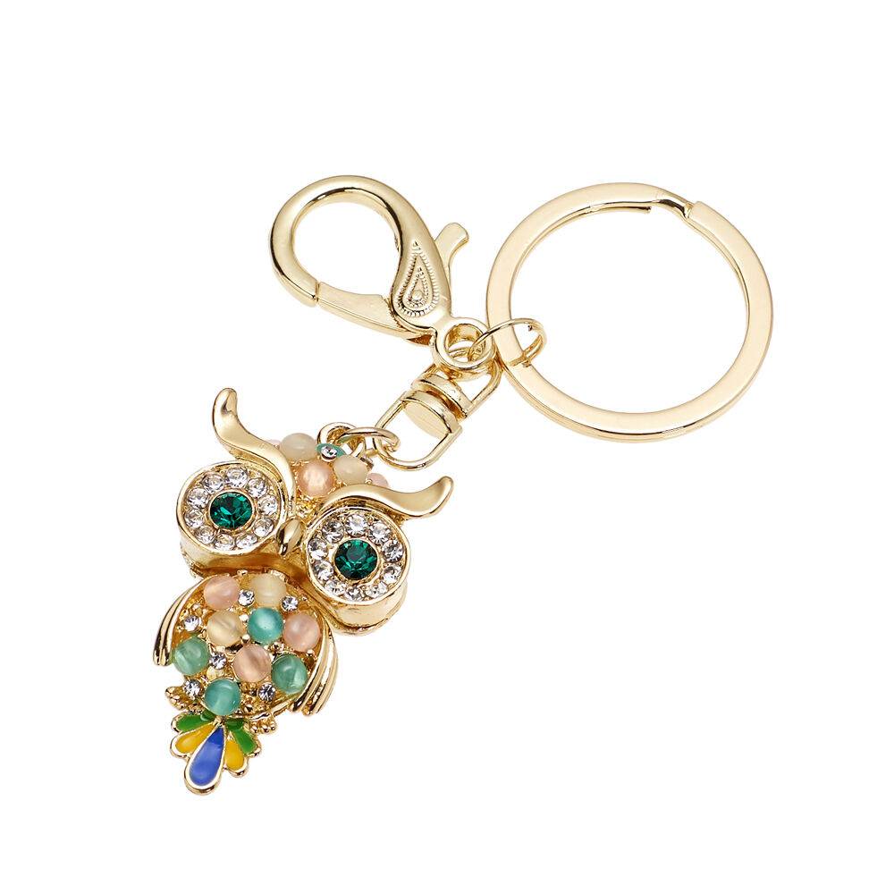 Ottaviani Portachiavi dorato con strass e smalti