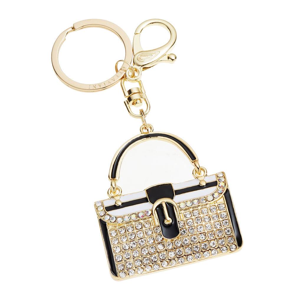 Ottaviani Portachiavi dorato con strass e smalti