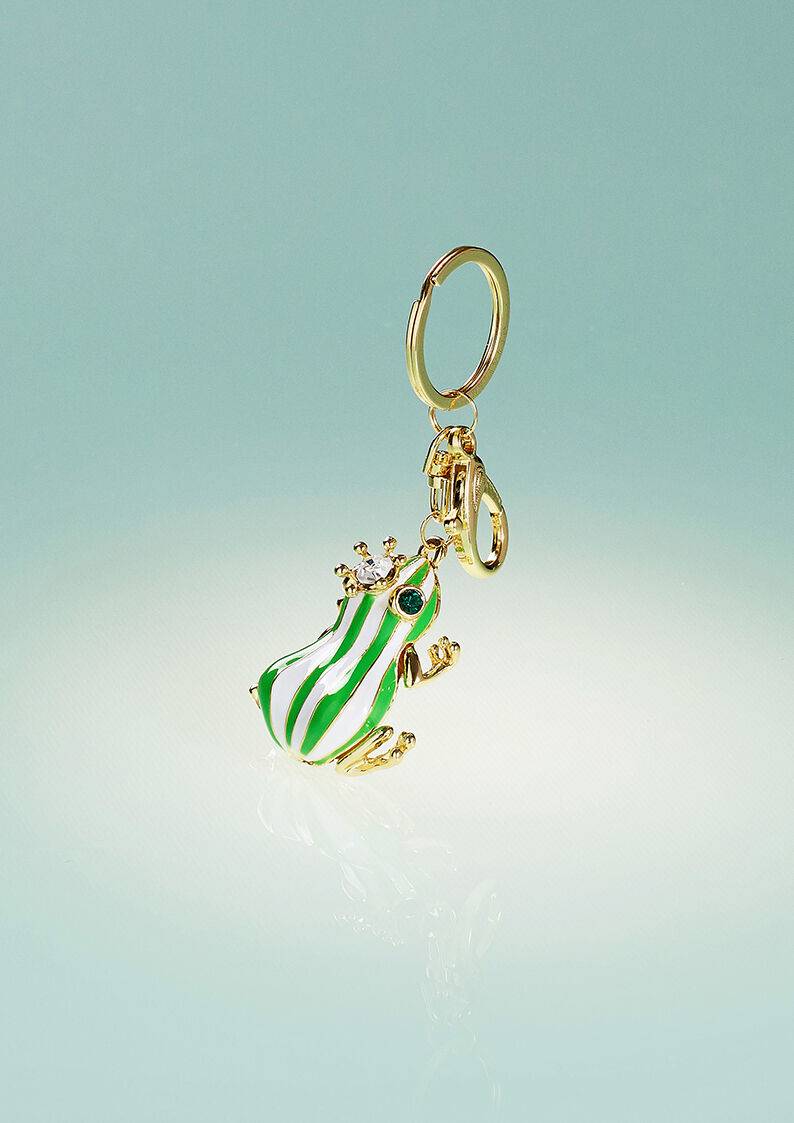 Ottaviani Portachiavi Dorato Con Strass E Smalti