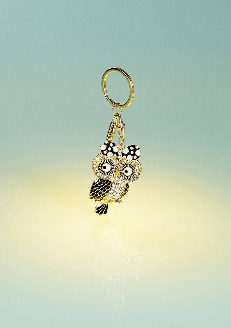 Ottaviani Portachiavi Dorato Con Strass E Smalti