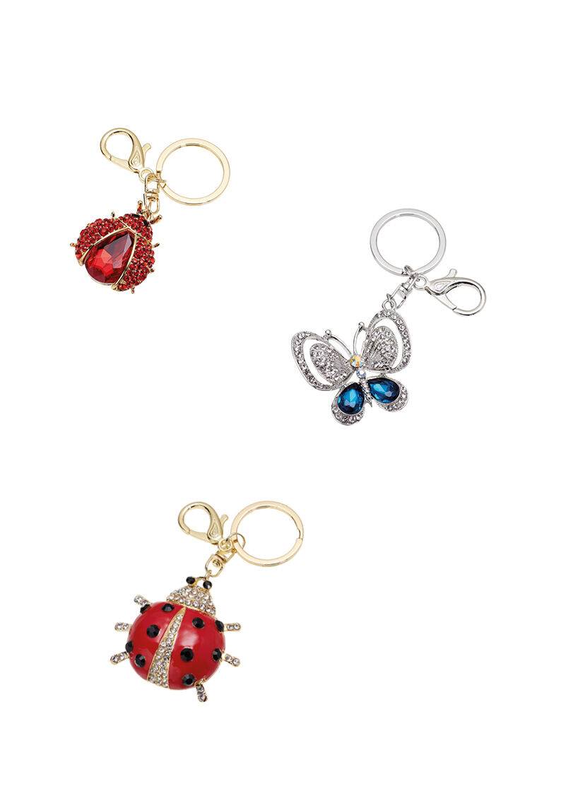 Ottaviani Portachiavi Dorato Con Strass E Smalti