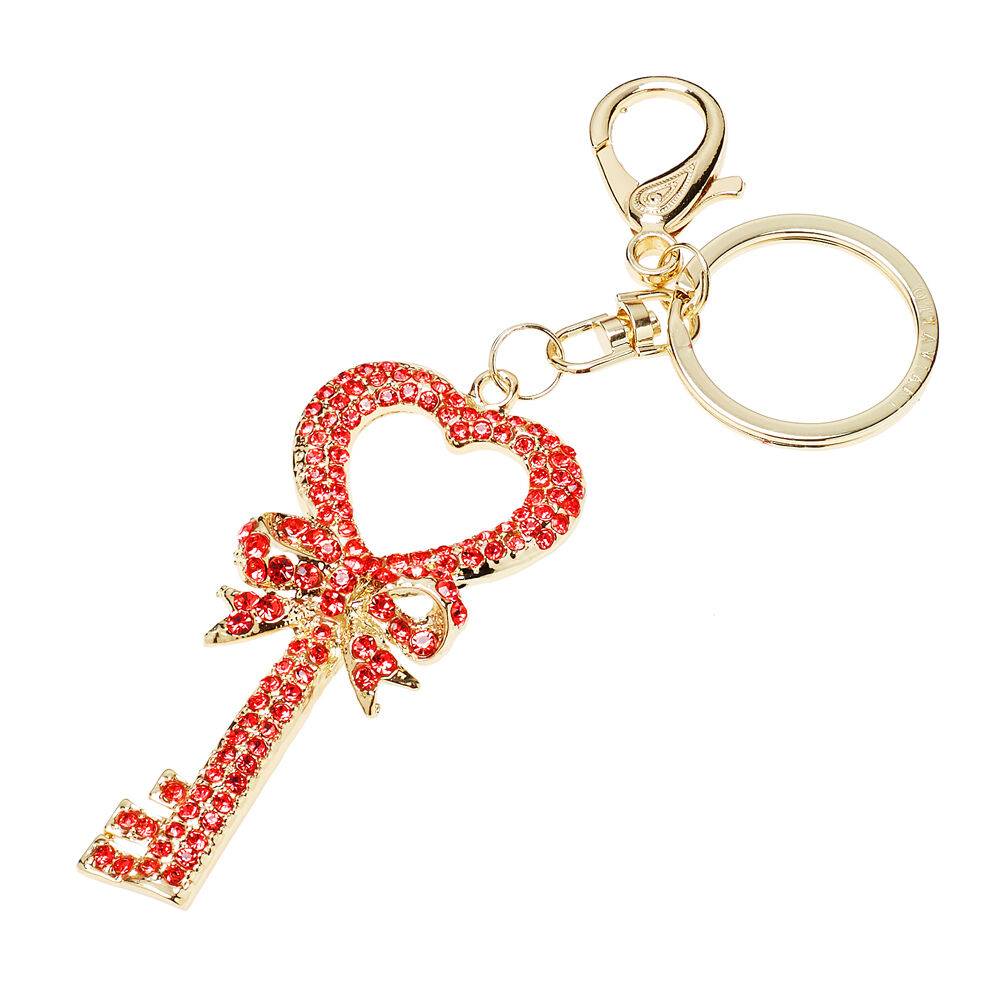 Ottaviani Portachiavi dorato con strass rossi