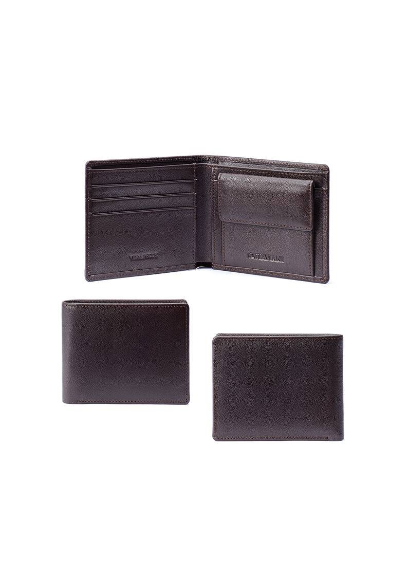 Ottaviani Portafoglio In Vera Pelle Marrone