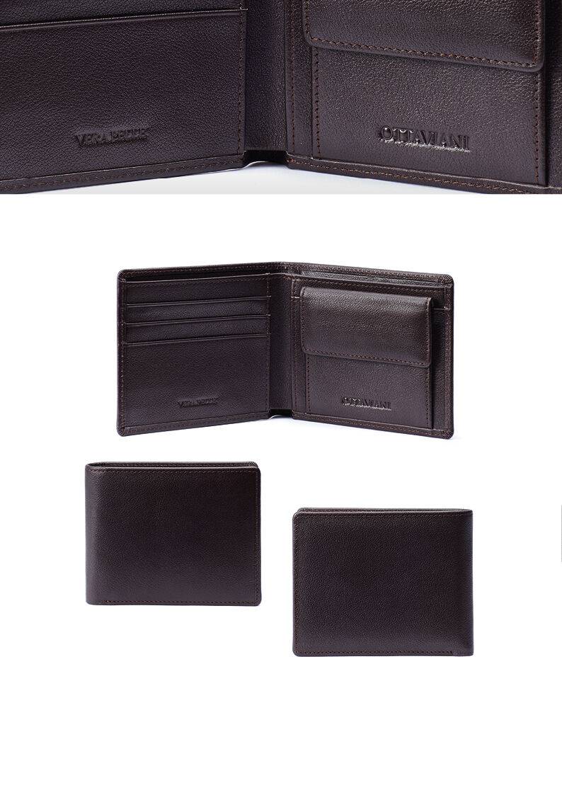 Ottaviani Portafoglio In Vera Pelle Marrone